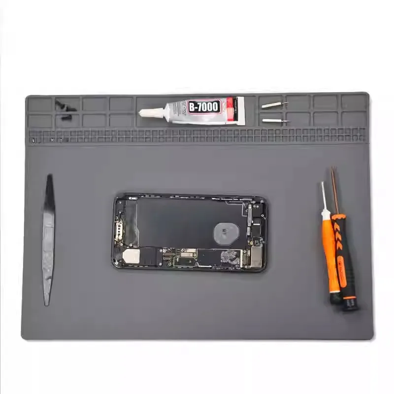 Mobile phone computer repair workbench insulation pad multi-function with magnetic high-temperature heat gun silicon rubber mat