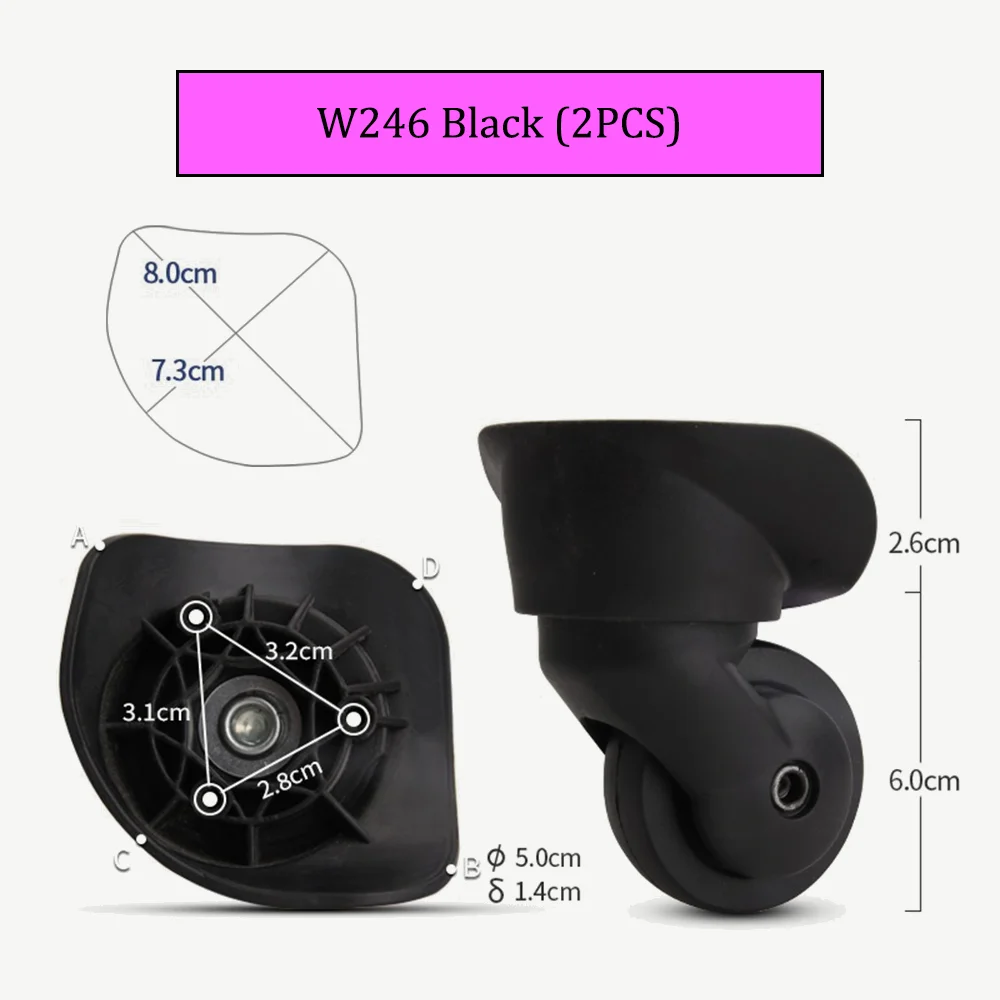 Suitable For American Tourister 25T/93T YQ-007/YQ-205 Trolley Suitcase Wheel Luggage Customs Box Repairing Accessories Wheel