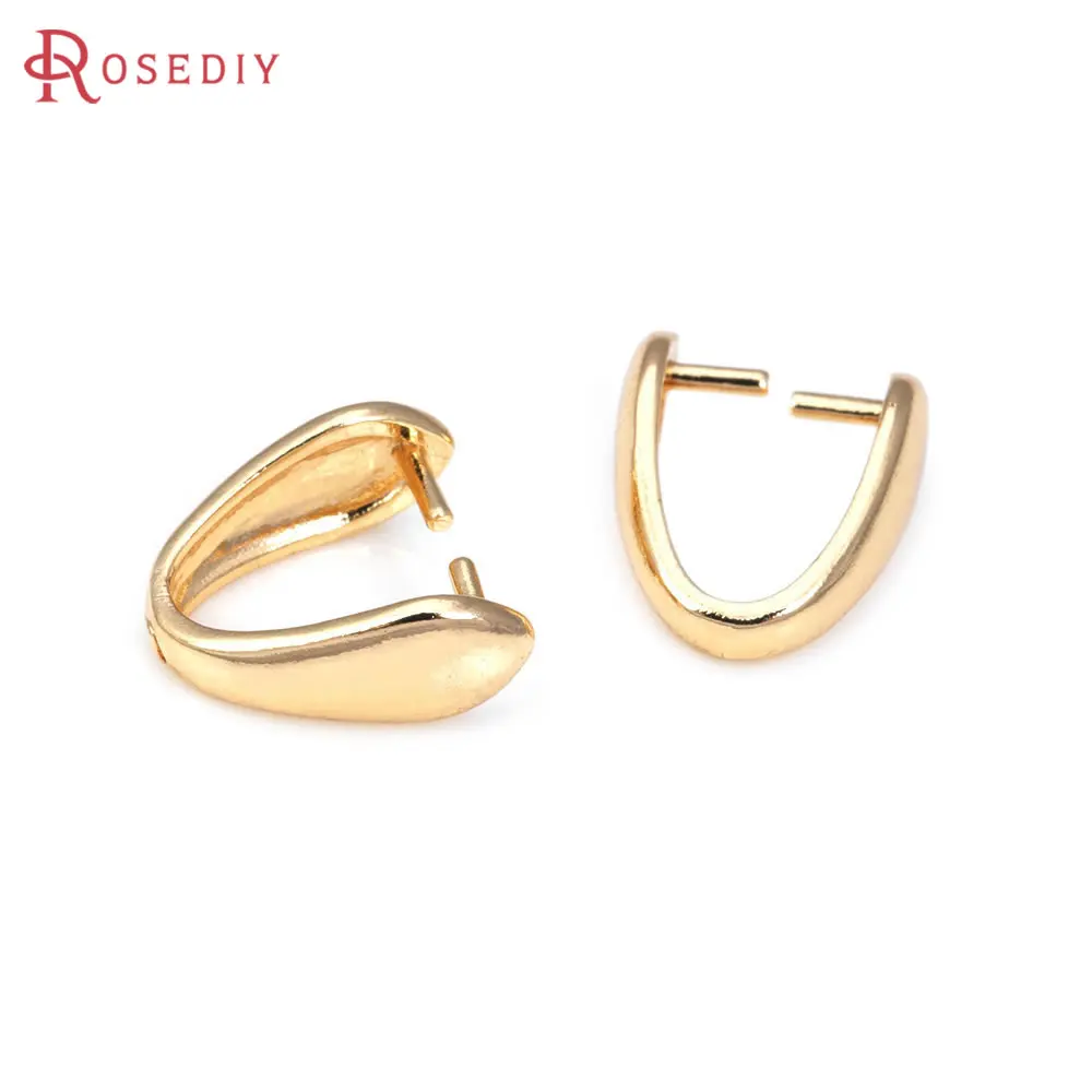 18K Gold Color Brass Pendants Connector Charms Snap Clip Clasps High Quality Diy Jewelry Making Necklace Accessories for Women