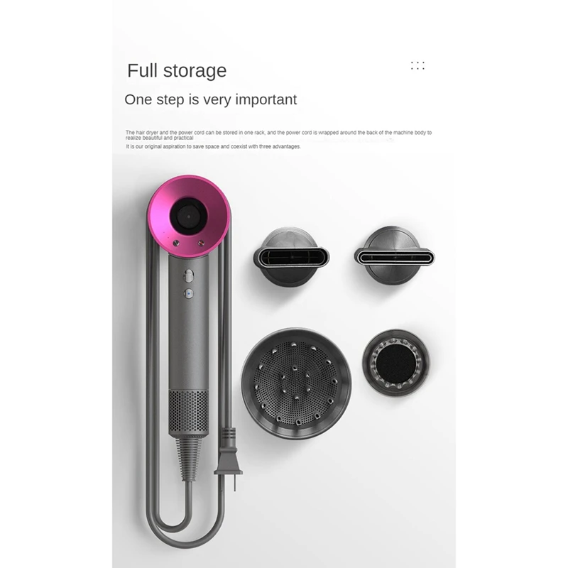Soporte para secador de pelo Dyson, estante de almacenamiento para baño, montado en la pared, sin perforaciones, resistente al calor