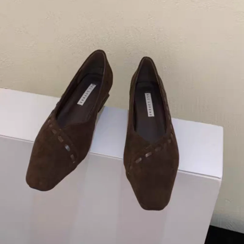 الفرنسية الداخلية زيادة صغيرة ساحة تو حذا فردي للسيدات الخريف التنقل تنوعا مزاجه الضحلة قارب الأحذية #4