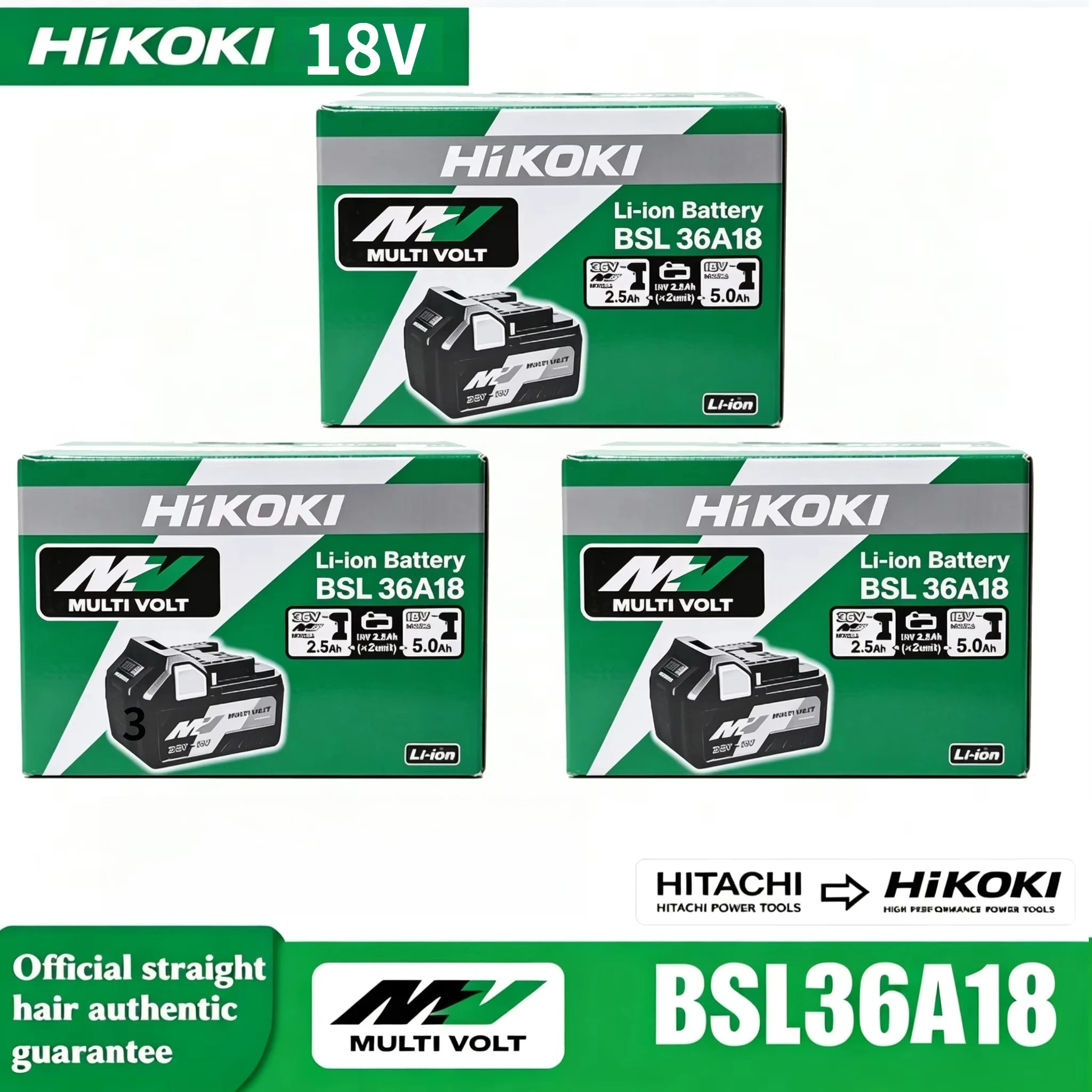HiKOKI 36V 18V Lithium Battery Fit BSL36B18 BSL36A18 For DS36DA DH36DMA Cordless Power Tools High Performance Battery Pack