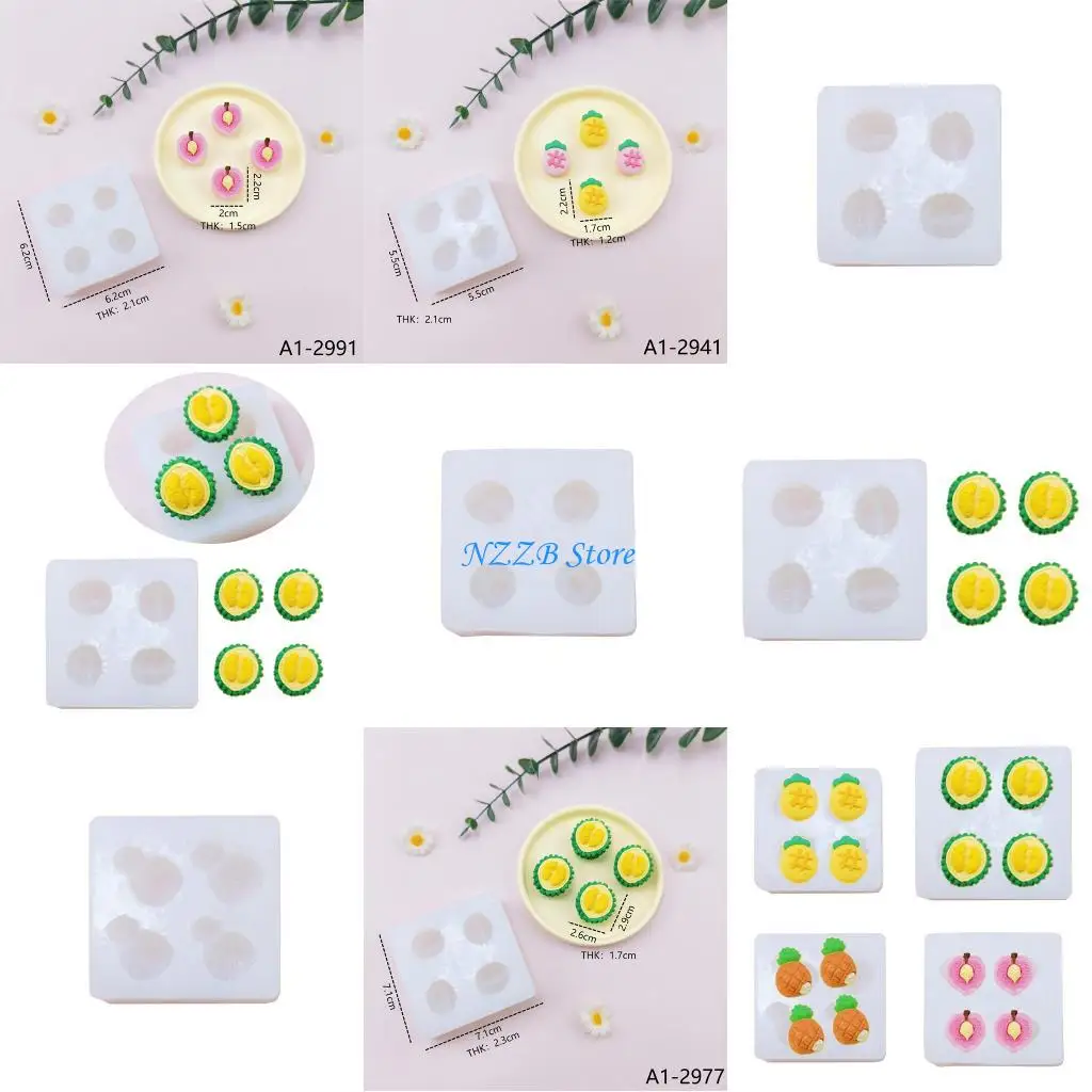 

T21F Safe Silicone Mold Suitable for Chocolate Pineapple Peach Durian Shaped Easy Releasing Design Silicone Texture
