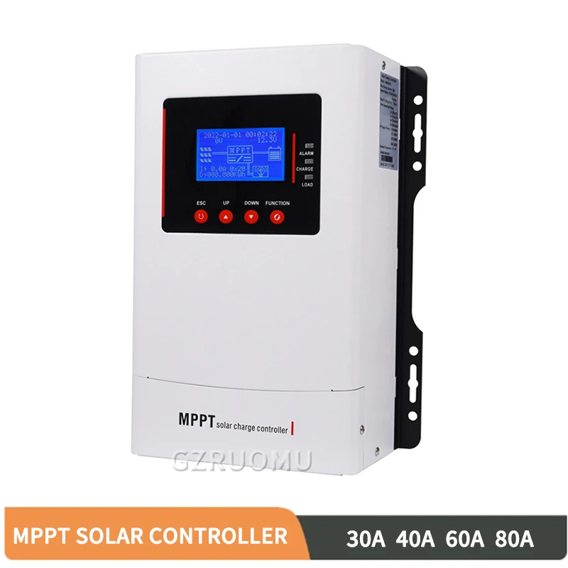 MPPT Solar Charge Controller 80A 60A MPPT 12V/24V/36V/48V Battery Charger Max 150V Back-light LCD Solar Regulator BTS Function