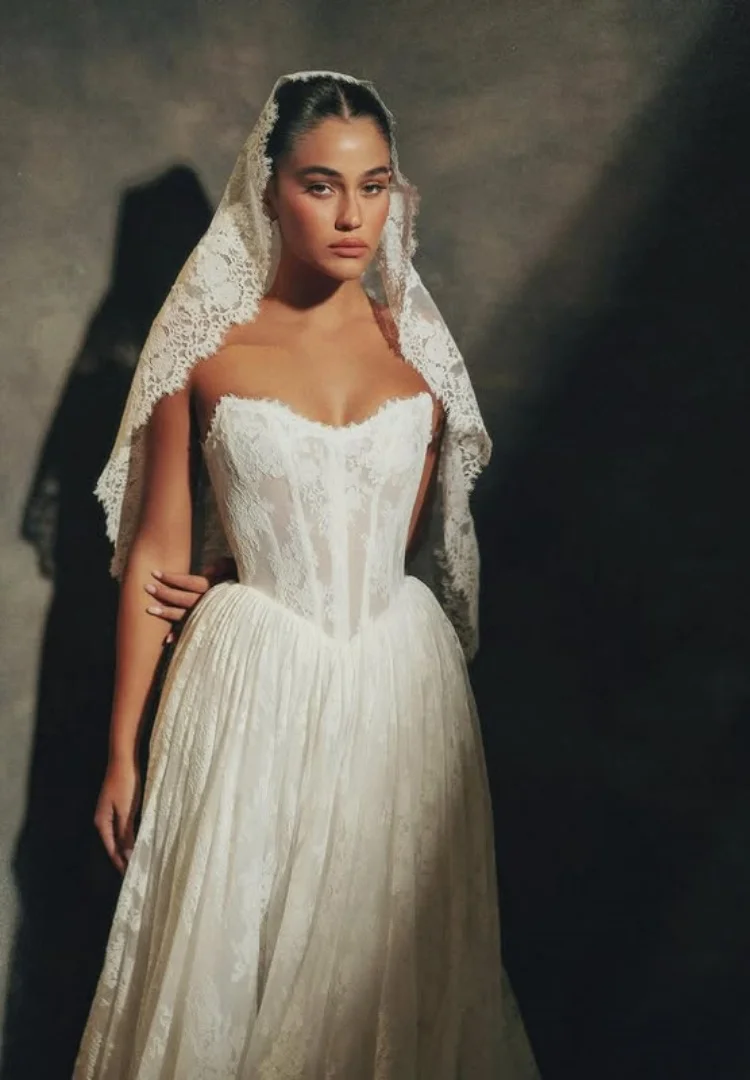 Lace Weddings Dresses Ball Gown Wedding Dress Abiti Da Sposa Sartoriali Vestido De Noiva Minimalista White Vintage Con Corset