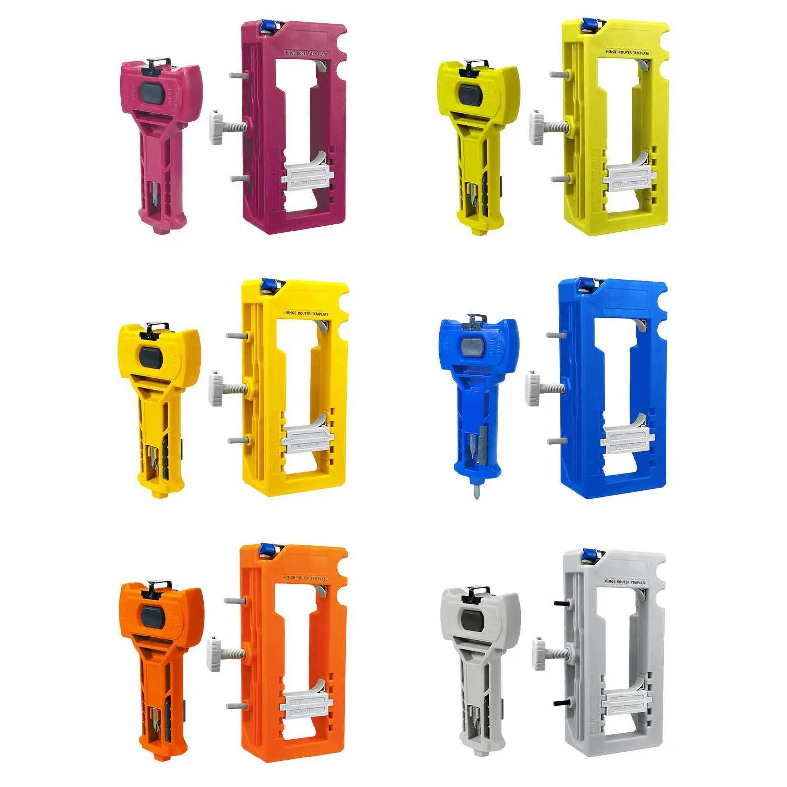 Flexible Door Hinge Jig PP Material Router Template Hinge Installation Kit Wear Resistant for Door Carpentry