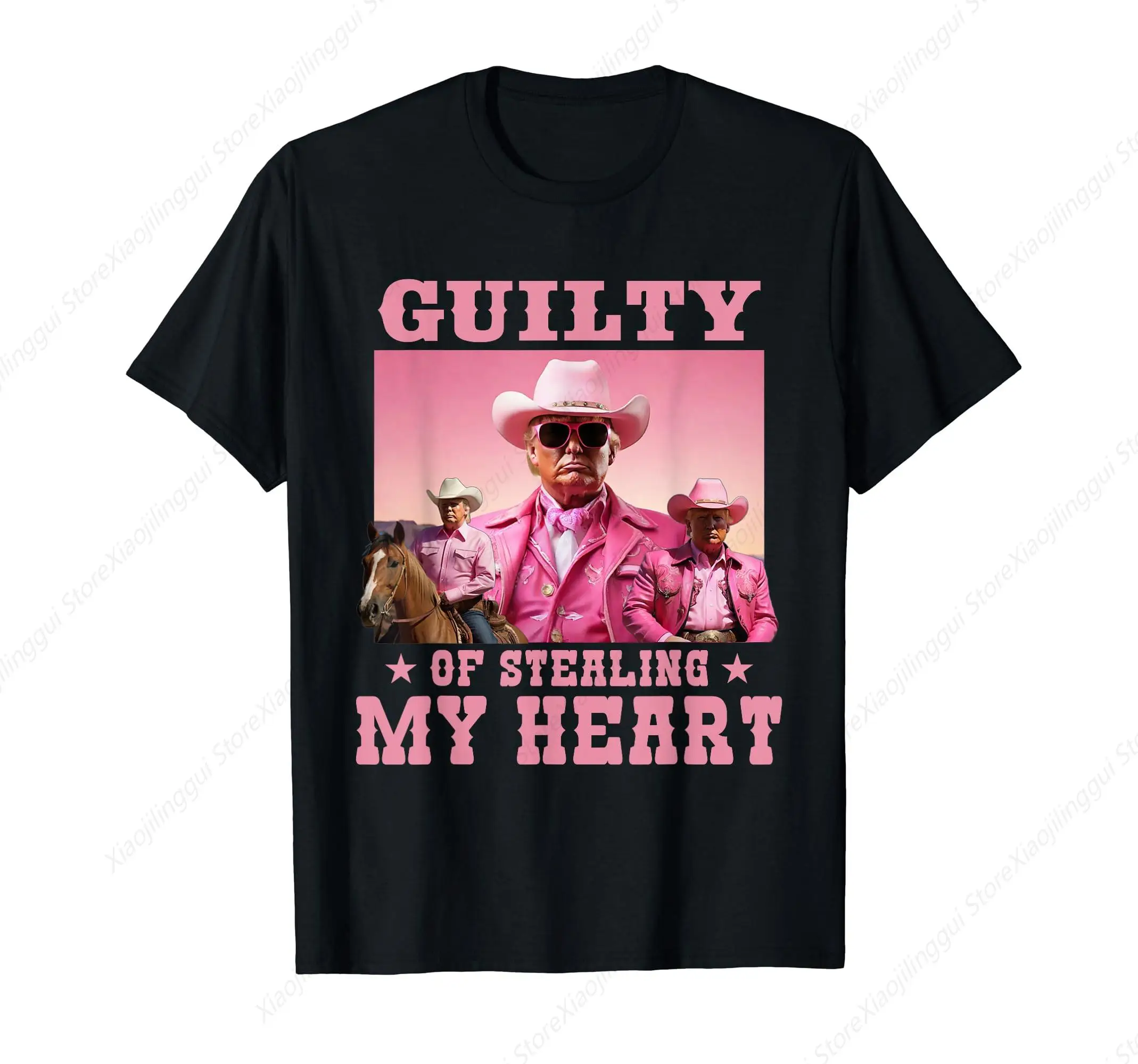 Guilty Of Stealing My Heart Trump 2024 Shirt Trump Cowboy T-Shirt