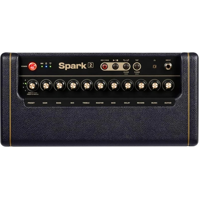 Positive Grid Spark 2 50W Smart Guitar Practice Amp & Bluetooth Speaker with Built-in Looper, AI Features & Smart App for Electr