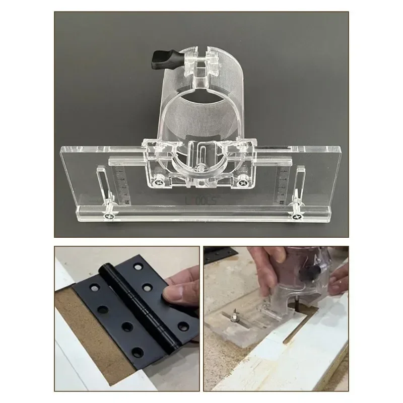 Trimming Machine 2 in 1 Slotted Bracket Wood Router Slotting Locator Wardrobe Cupboard Panel Punch Locator with Scale for 65mm