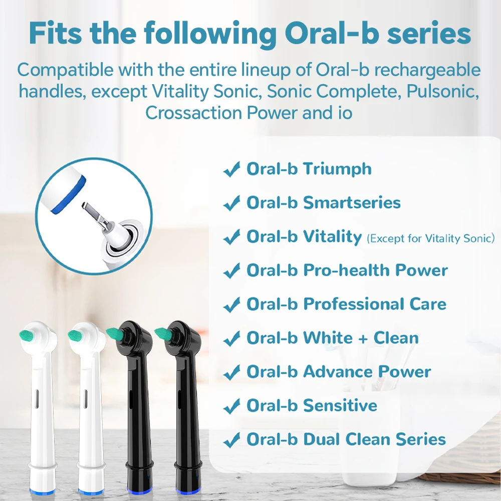 Compatible with Oral B Electric Toothbrush Replacement Heads, Interdental Brush Refills for Deep Cleaning Between Teeth