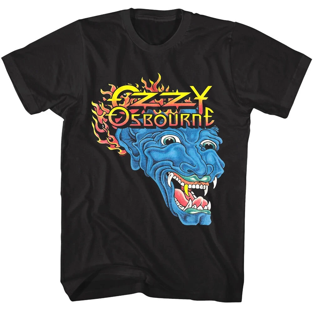 Osbourne Blue Dragon Tattoo Men's T Shirt Prince of Darkness Heavy Metal Casual Shirt with The Movie Pattern of "The Phantom"