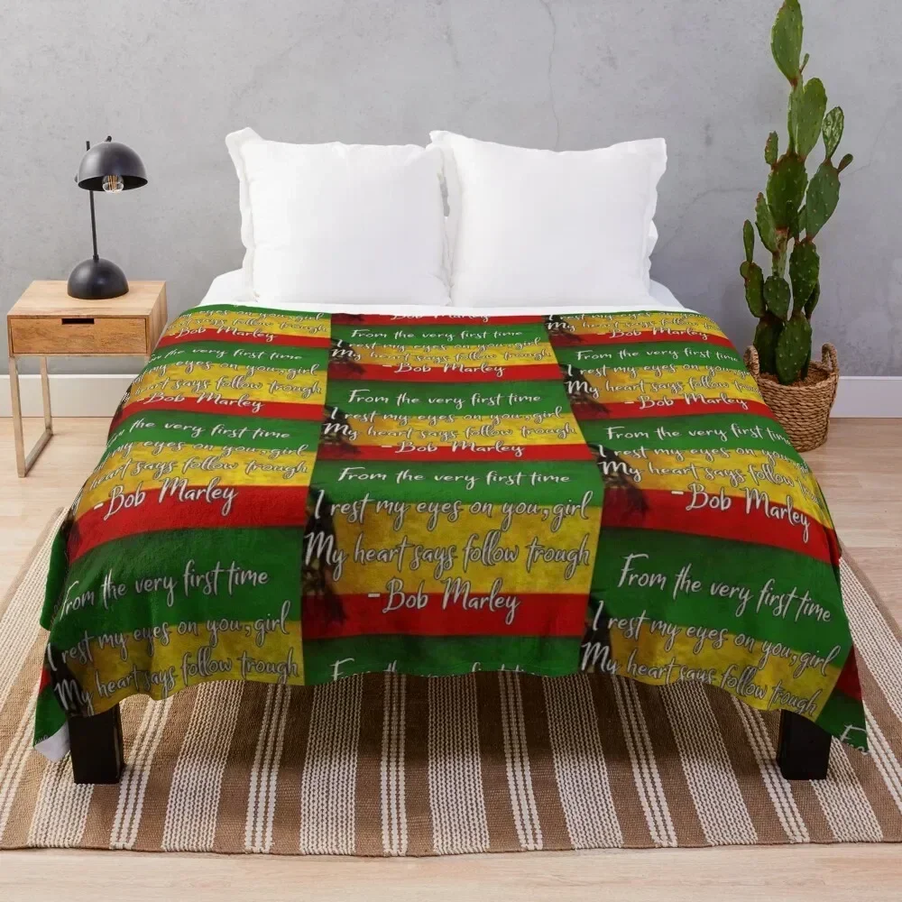 

Bob Marley Throw Blanket Spring Fall Cozy Throw Blanket for Couch