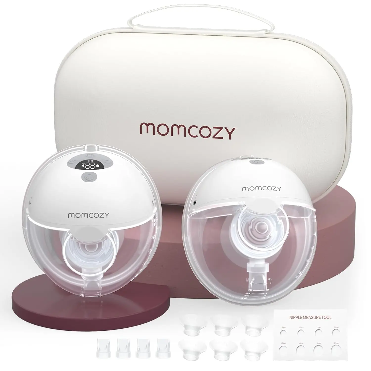 Momcozy Breast Pump Hands Free M5, Wearable Breast Pump of Baby Mouth Double-Sealed Flange with 3 Modes & 9 Levels, Electric