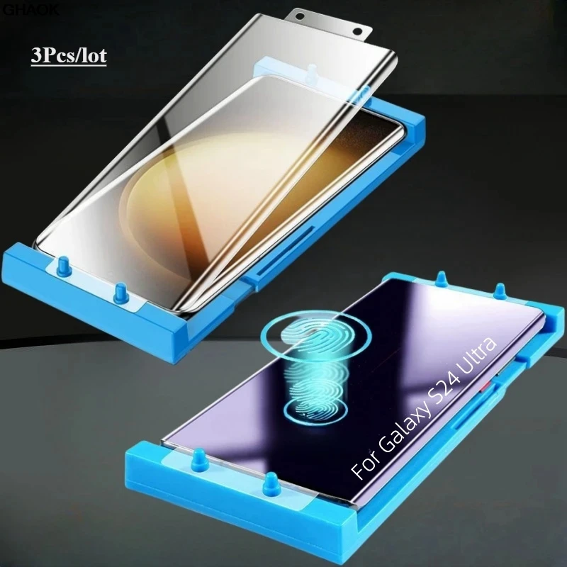 

3 PCS Screen Protector For Samsung Galaxy S25 S24 S22 S23 Note 20 Ultra Note 10 S20 S21 Plus Full Glue Ceramic Soft Film