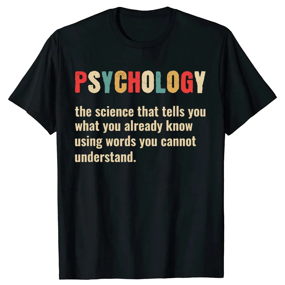 Humoristische psychologie definitie grappige psycholoog T-shirts grafische streetwear korte mouw geschenken idee zomer T-shirt mannen