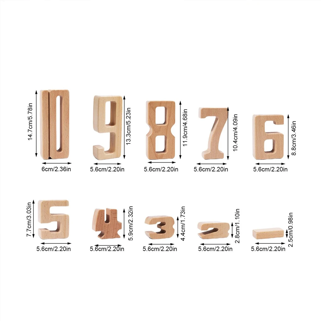 Número blocos de construção de madeira interativa matemática brinquedos bebê bloco de equilíbrio brinquedo crianças montessori educacional brinquedos matemáticos de madeira natural