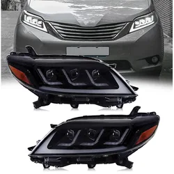 Car Front Lights For Toyota Sienna 2011-2020 LED Headlights Modified DRL Turn Signal Led Hi Low Beam Projector Headlamp Assembly