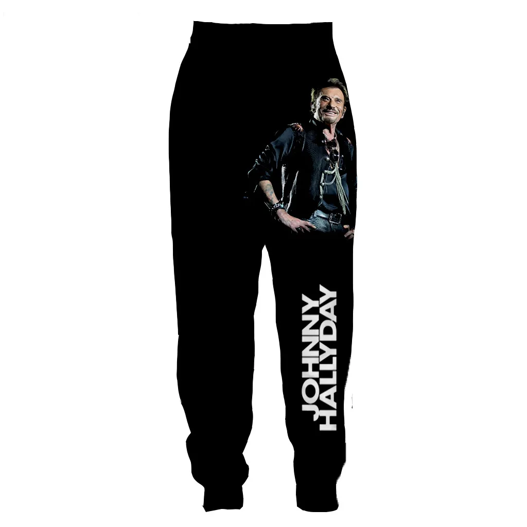 2023 New France Popular Singer Johnny Hallyday 3d Print Pants Men Women Fashion Jogging Pants Casual Sports Pants