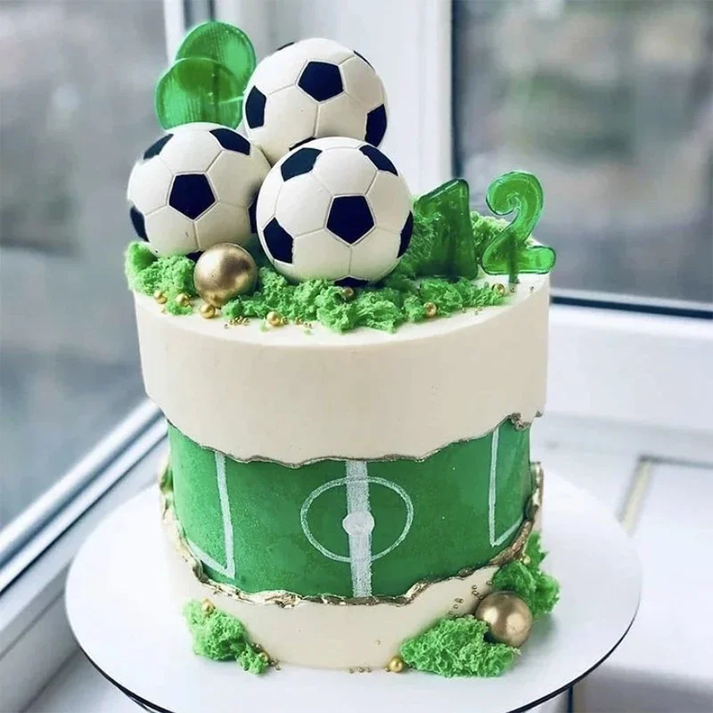 4 Pcs/Set Football Plastic Cutter Fondant Cookies Embosser Tool Set Mold Cake Decorating Tool Sugarcraft Bakeware