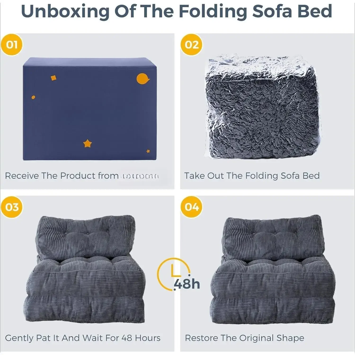 سرير أريكة قابل للطي، كرسي نوم قابل للتحويل مع وسادة مرتبة قابلة للطي مع دعم خلفي، سرير كرسي محمول قابل للطي #4