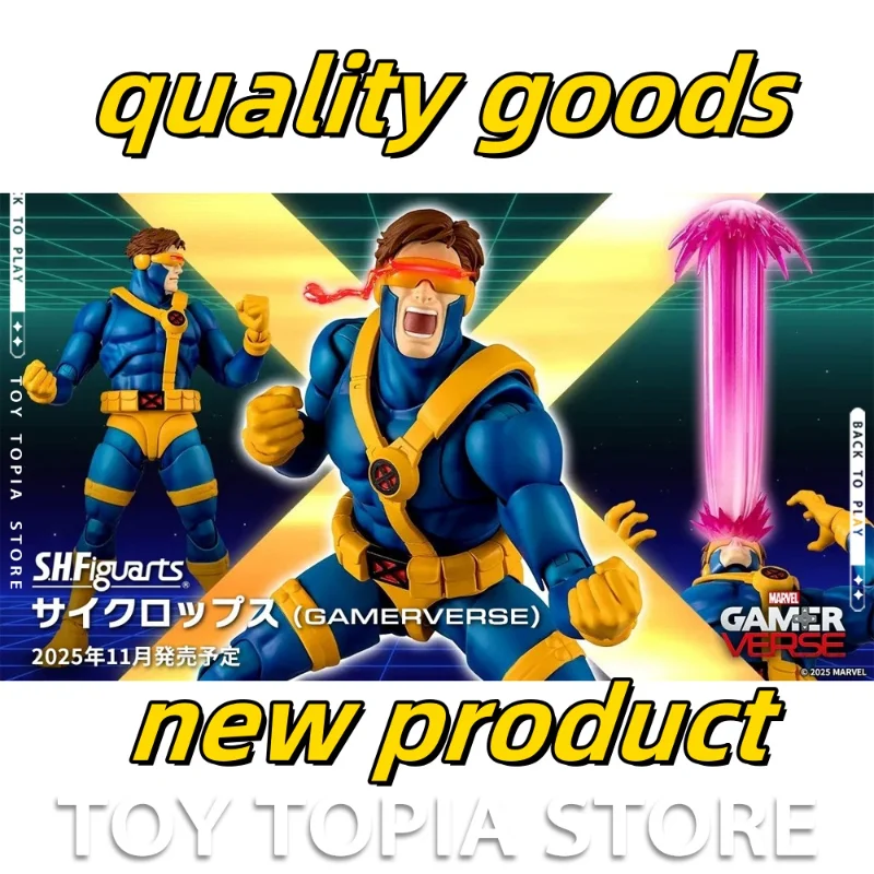 

New 2025 Bandai SHF Marvel Comics Legend X-Men PVC Statue Laser Eye GAMERVERSE Movable Anime Figures Room Decoration Toy Gifts