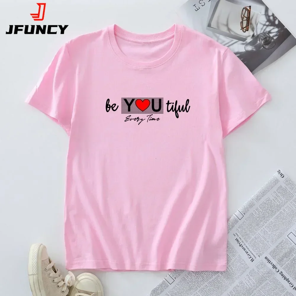 Plus Size Woman Tshirt Clothing 100% Cotton Women's Tee Shirts Female Summer Tops Women Short Sleeve T-shirt 2024 Fashion