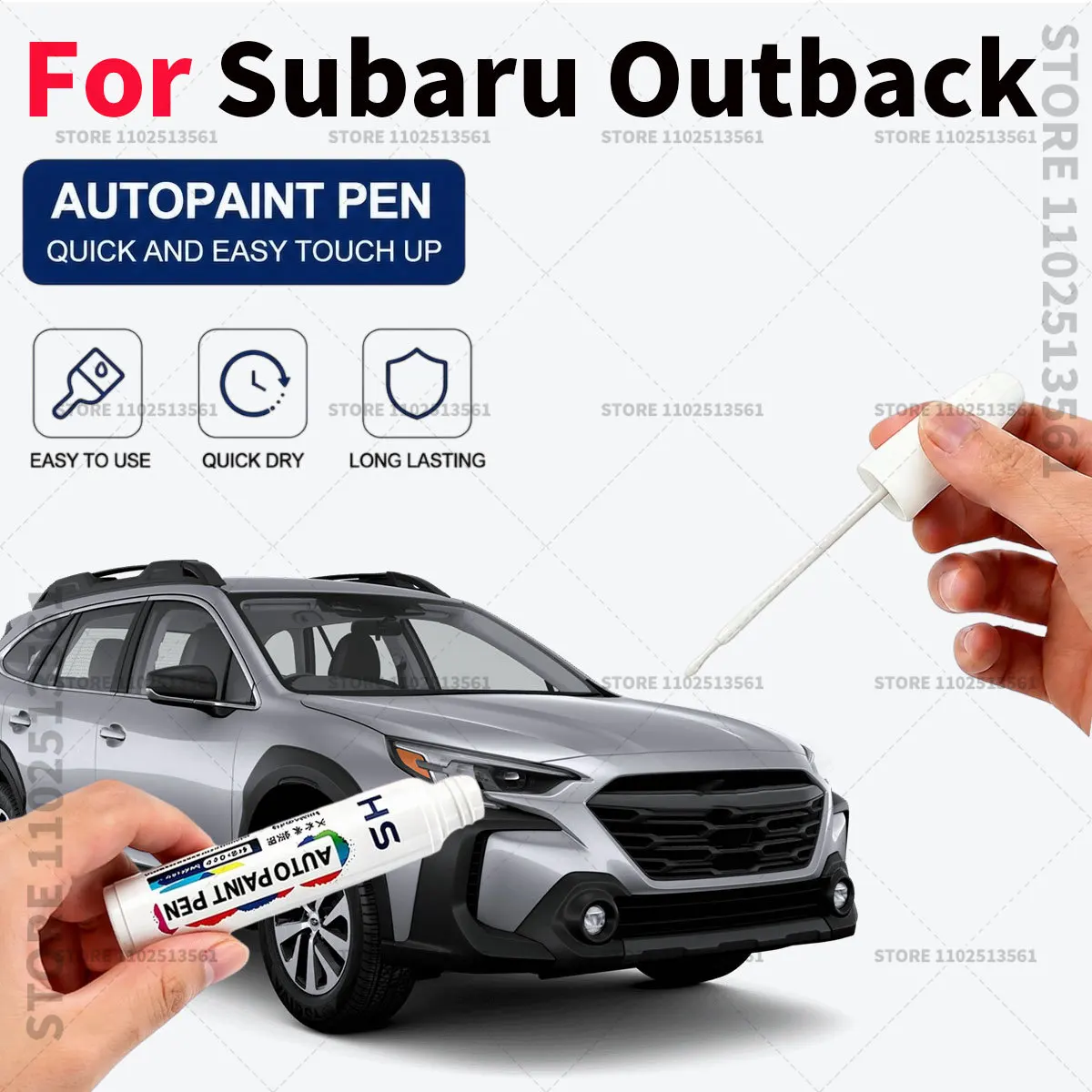 Automotive Touch Up Paint Pen Car Paint Scratch Remover Quick Dry Repair Brush for Vehicle Paint For Subaru Outback White Black
