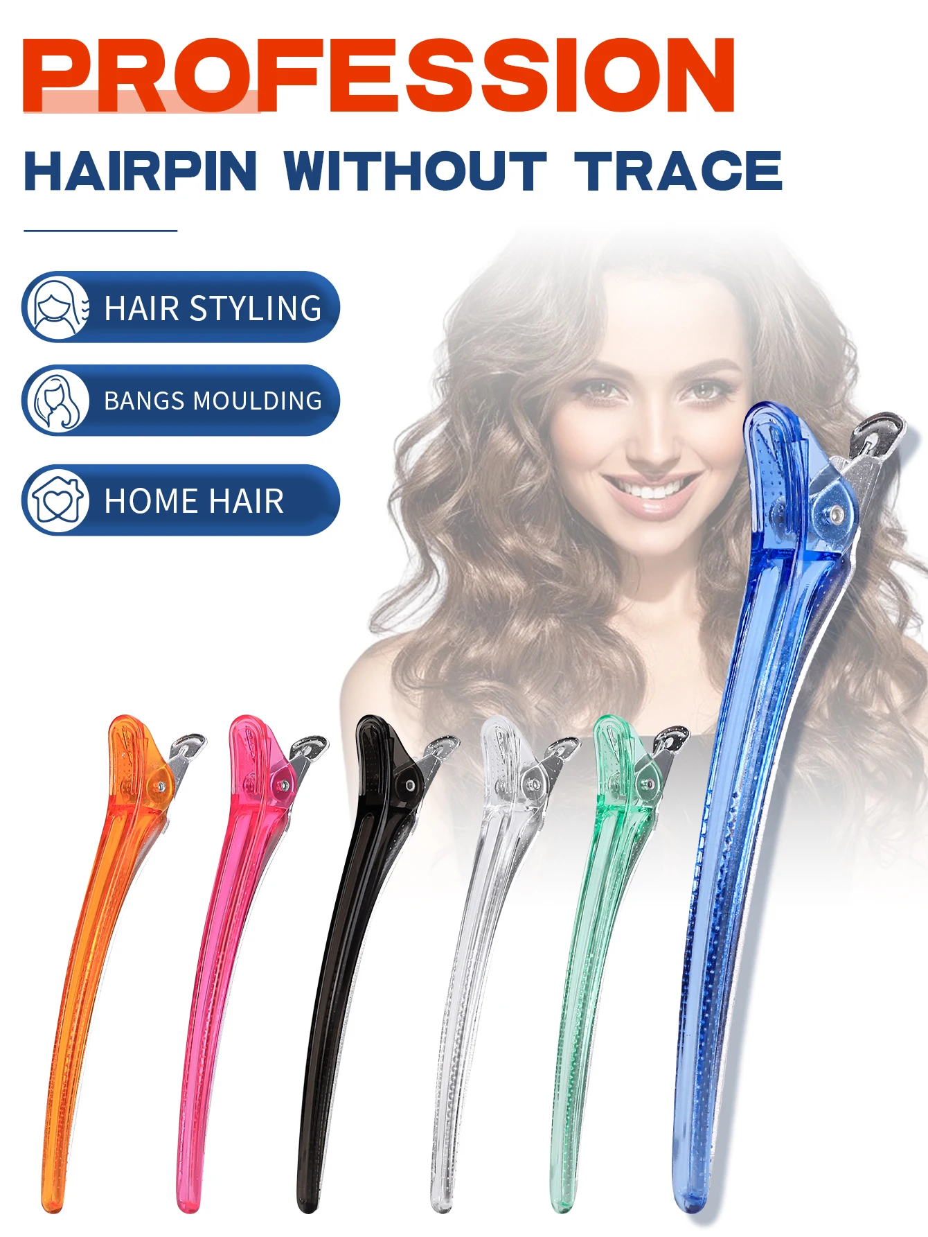 10 قطعة مشبك شعر تصفيف الشعر المشابك الكريستال البلاستيك مشبك شعر المهنية الحلاق لصالون تصفيف دبابيس الشعر إكسسوارات الشعر #2