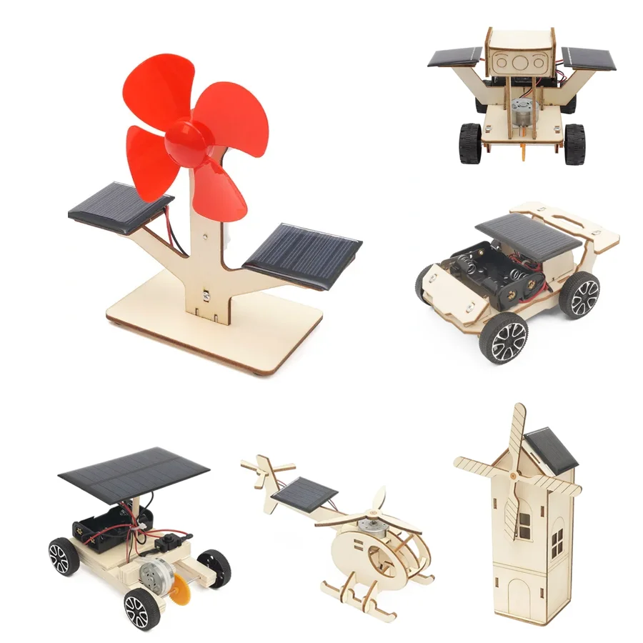 DIY Science Experiment Educational Toy Solar Fan Vehicle Physical Model Assembly Craft Technology Project Tool Kit School Kid