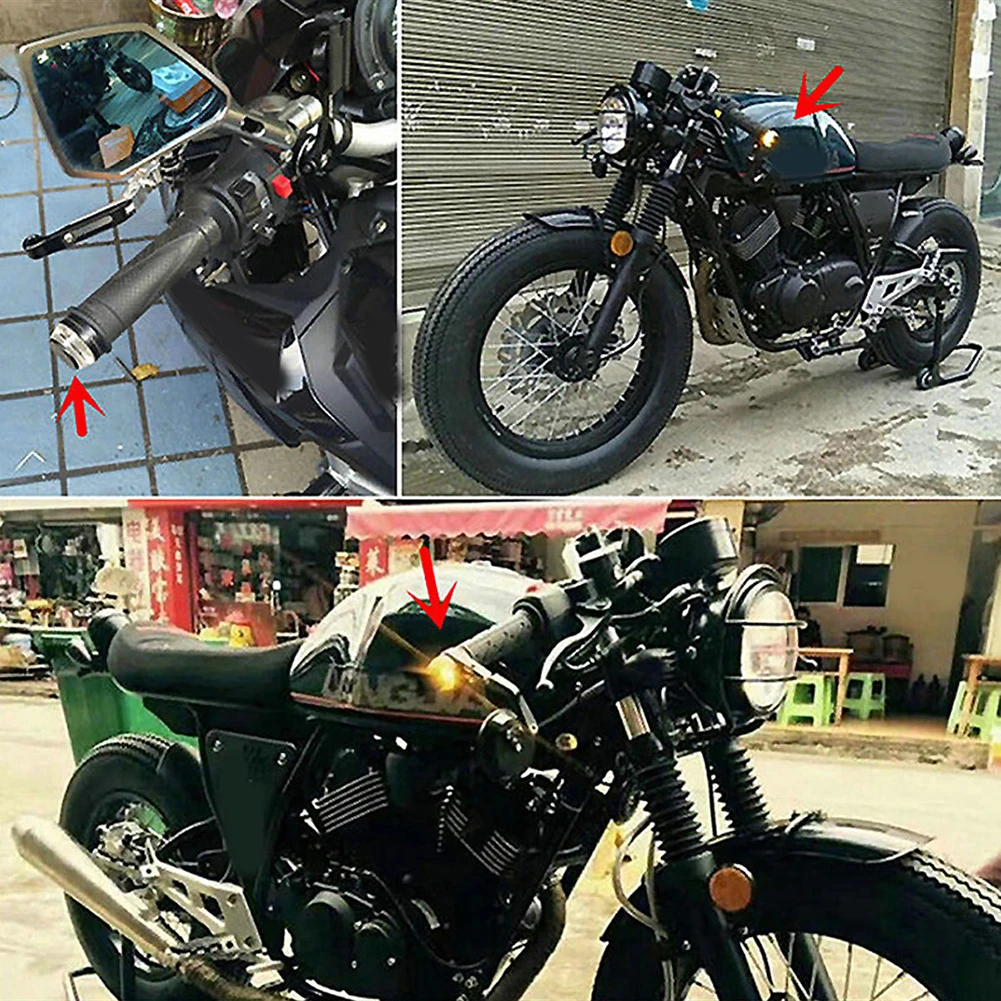 سلامة الدراجة النارية كما هو موضح في الصورة إشارة المقود 2 قطعة أضواء المقود 12 فولت أضواء دراجة نارية للمركبات الكهربائية