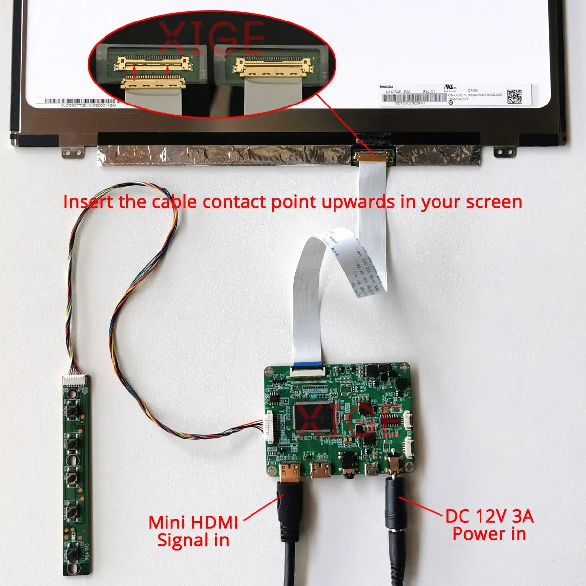 Per LP116WH6-SPA1 LP116WH6-SPA2 11.6 "EDP 30 Pin Display Del Computer Portatile 2Mini-HDMI 1366x768 Micro USB Controller Scheda Driver Kit FAI DA TE