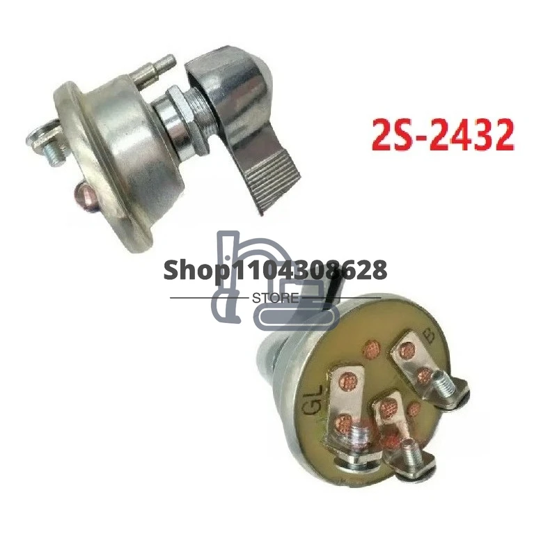 2S-2432  3 PIN Heat Start Ignition Switch FOR TRACTOR,EXCAVATOR,SKIDDER,WHEEL SCRAPER,8S-7713