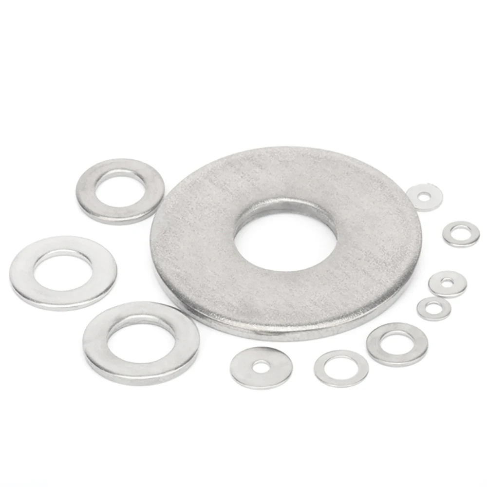 1/50pcs M2.5 M3 M4 M5 M6 M8 M10 M12 M14 M16 M24 A2-70 304 Stainless Steel Large Size Oversize Big Wider Flat Washer Plain Gasket