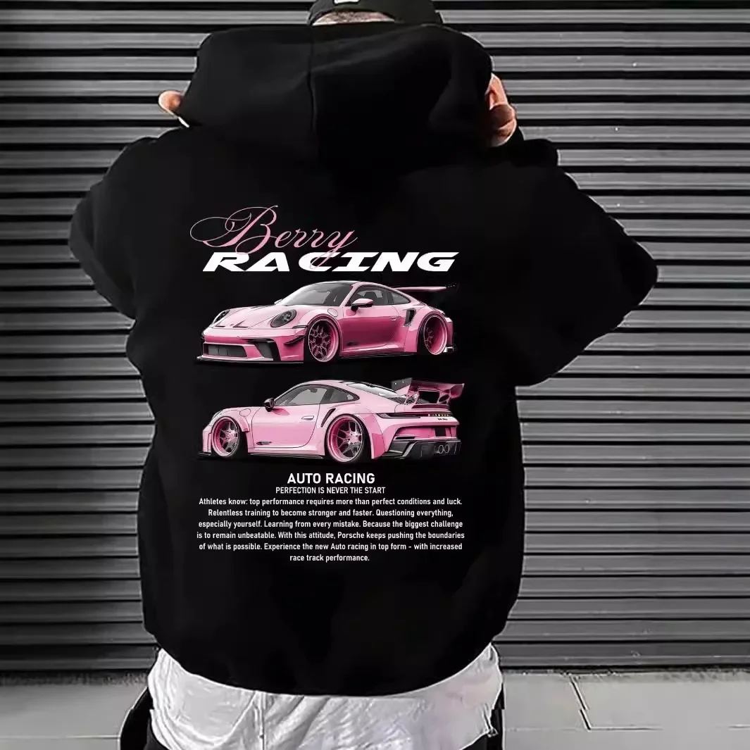 Men's Casual Double-Sided Printed Hoodie Street Comfortable Loose Casual Clothing Autumnandwinter Adult Personalityhip-hop Style