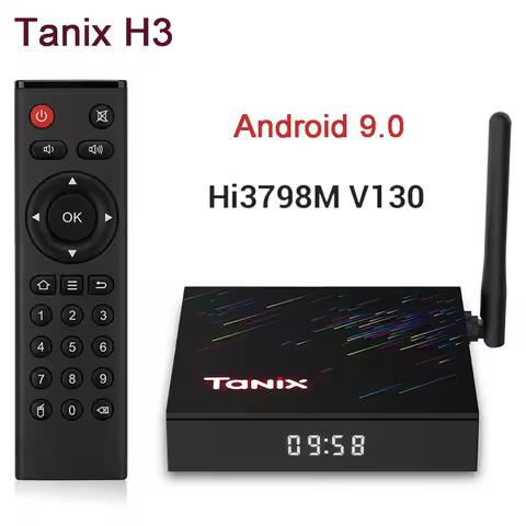 TANIX H3 Android 9.0 Smart TV Box Hi3798M V130 2.4G&amp;5G Dual Wifi 4K HD 2G16G Set Top Box Media Player 4G 64G/4G32G