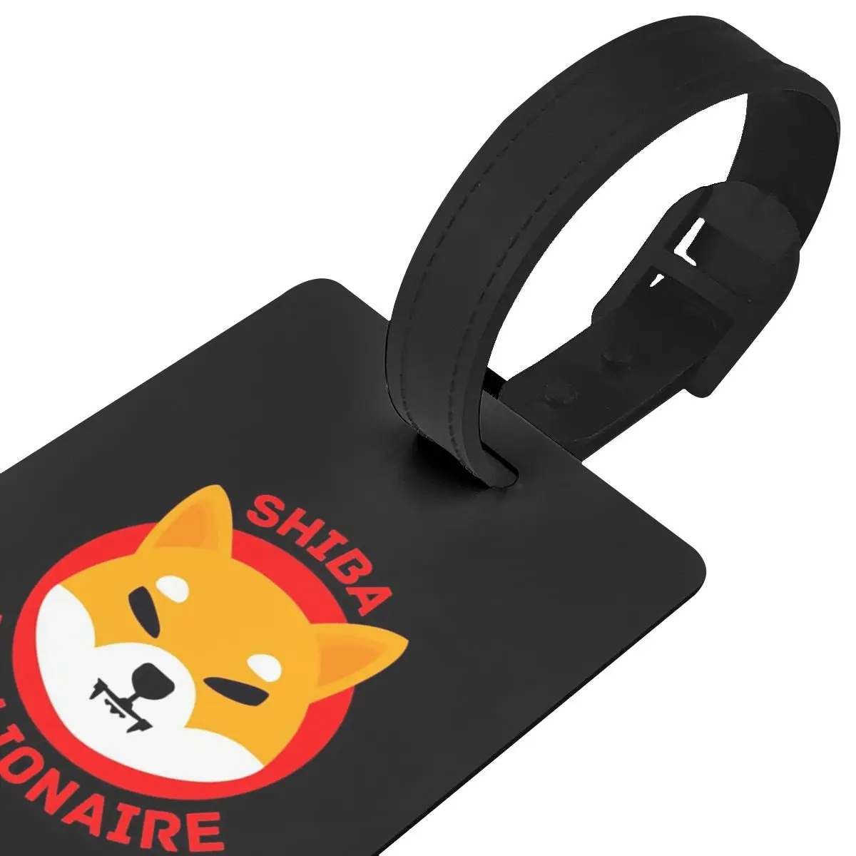 Shiba Inu Millionär Krypto währung Gepäck anhänger Koffer Zubehör Reisegepäck Boarding Tag tragbare Etiketten halter ID