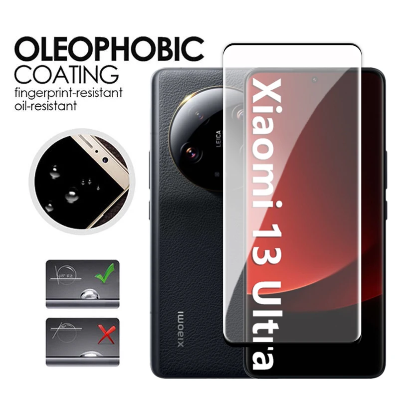 For Xiaomi 13 Ultra Glass 3D Full Cover Curved Screen Protector Xiaomi 13 Ultra Tempered Glass Xiaomi 13 Ultra Lens Film 6.7inch