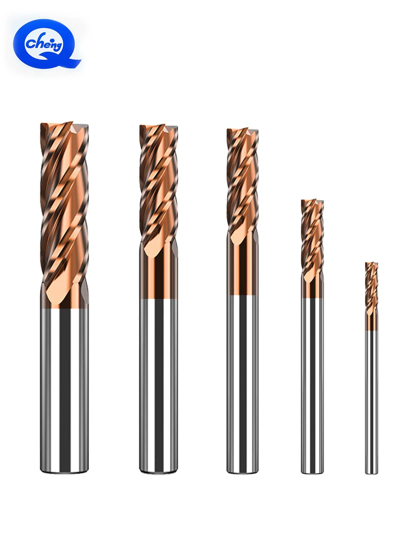 HRC55 Carbide end mill 1 2 4 5 6 8 10 12mm 4Flutes Milling Cutter Cutting Iron Cutter CNC Maching EndMill Milling Cutter