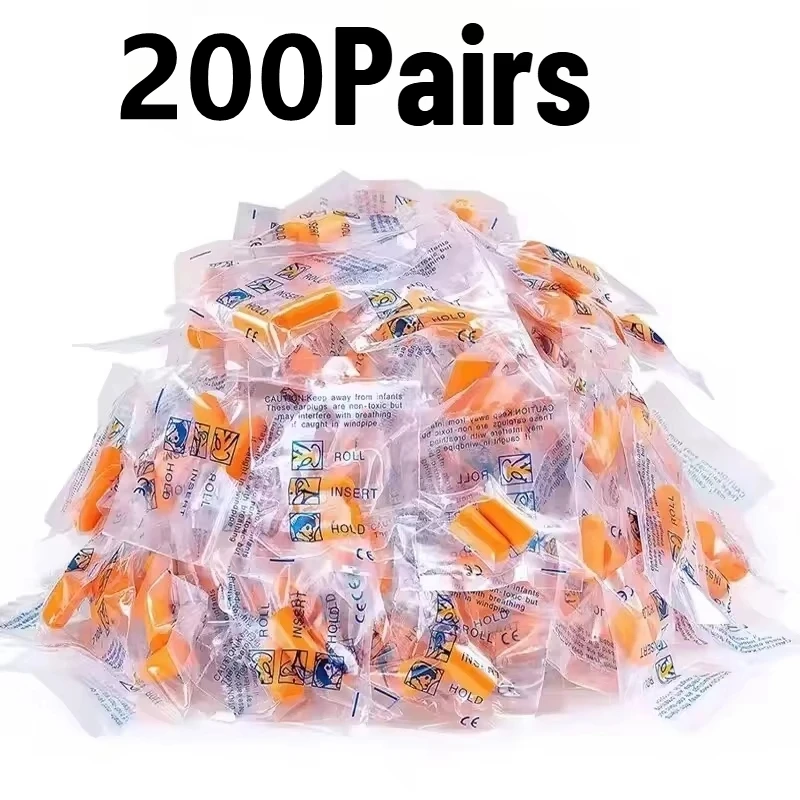 30/60/100/200  Noise Cancelling Ear Plugs Reusable Noise Reduction Protection Sound Insulation Ear Plugs for Sleep Study Work