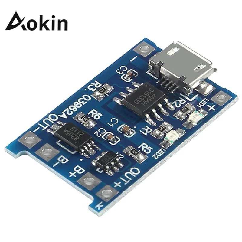 2/5PCS 5V 1A Micro/Type-c/Mini 18650 TP4056 Lithium Battery Charger Module Charging Board With Protection Dual Functions Li-ion