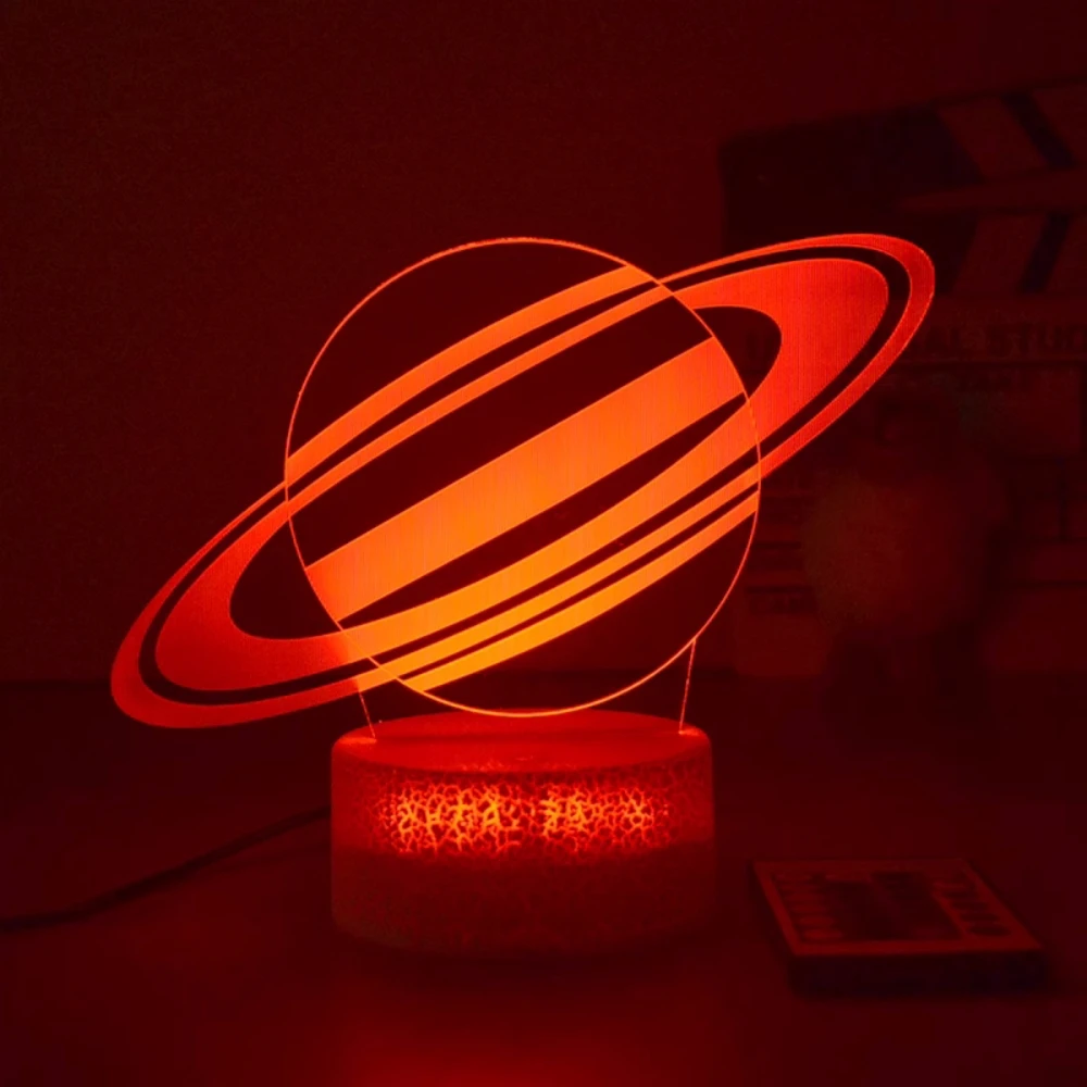 Neueste 3d Acryl LED Nachtlicht Astronaut Planet Figur Nachtlicht für Kind Kind Schlafzimmer Schlaf Lichter Geschenk Dekor Tisch lampen