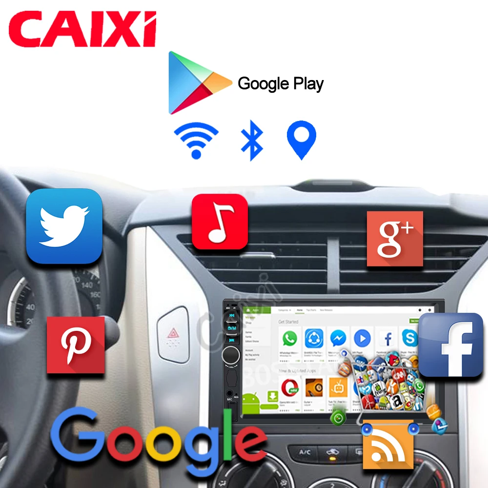 CAIXI Radio Universal 2Din Android 14 coche Multimedia Carplay Autoradio gps para toyota Nissan Jeep Hyundai Kia Chevrolet VW Fiat 4