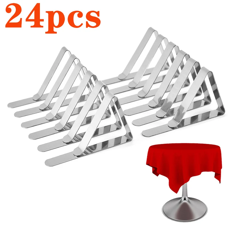 Stainless Steel Anti-Slip Tablecloth Clips Non-slip Tables Cover Securing Clamps Clip Wedding Camping Promenade Table Cover Clip