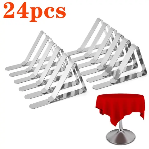 Stainless Steel Anti-Slip Tablecloth Clips Non-slip Tables Cover Securing Clamps Clip Wedding Camping Promenade Table Cover Clip