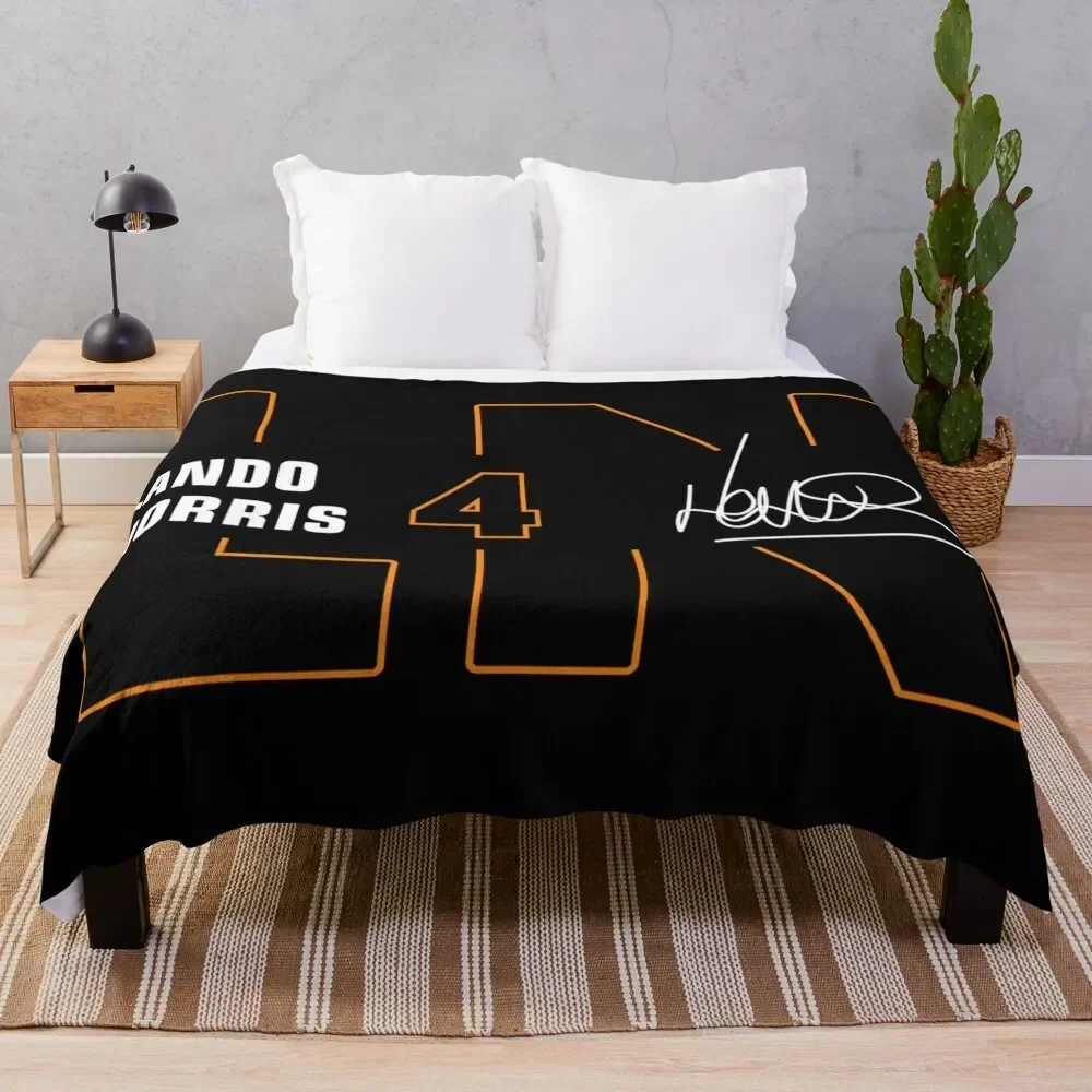 Lando Norris Throw Blanket For Decorative Sofa Summer Weighted Flannels Blankets