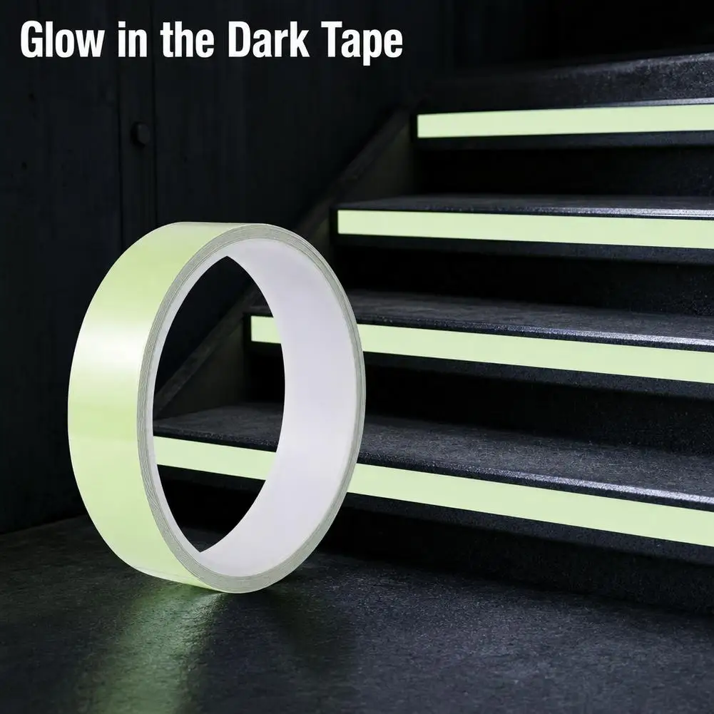Green Luminous Waterproof Tape Roll Glow in The Dark Tape Self-Adhesive Stickers For Stage Stair Steps Home Marking Exit Sign