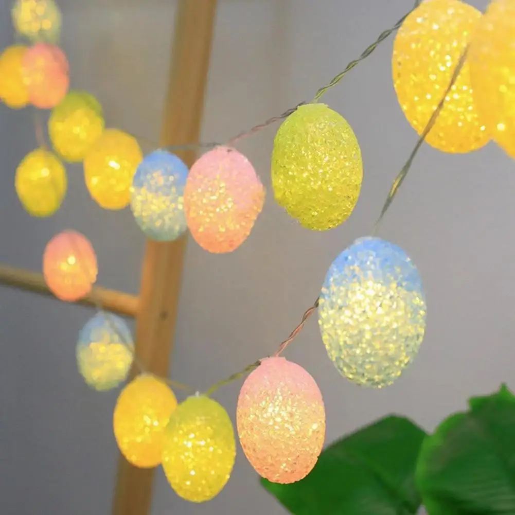 Party Supplies Easter Egg String Light Colorful Easter Egg Led String Lights for Party Decoration Non-glaring Low-power