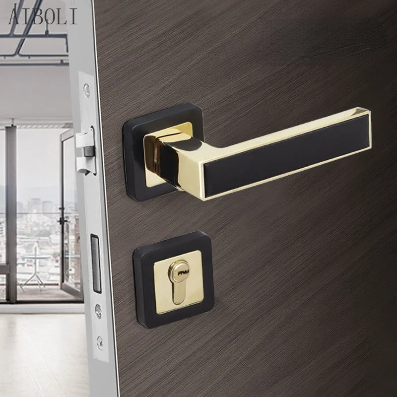 

Simple Split Lock Magnetic Mute Room Indoor Mechanical Room Door Lock Bedroom Zinc Alloy Handle Lock