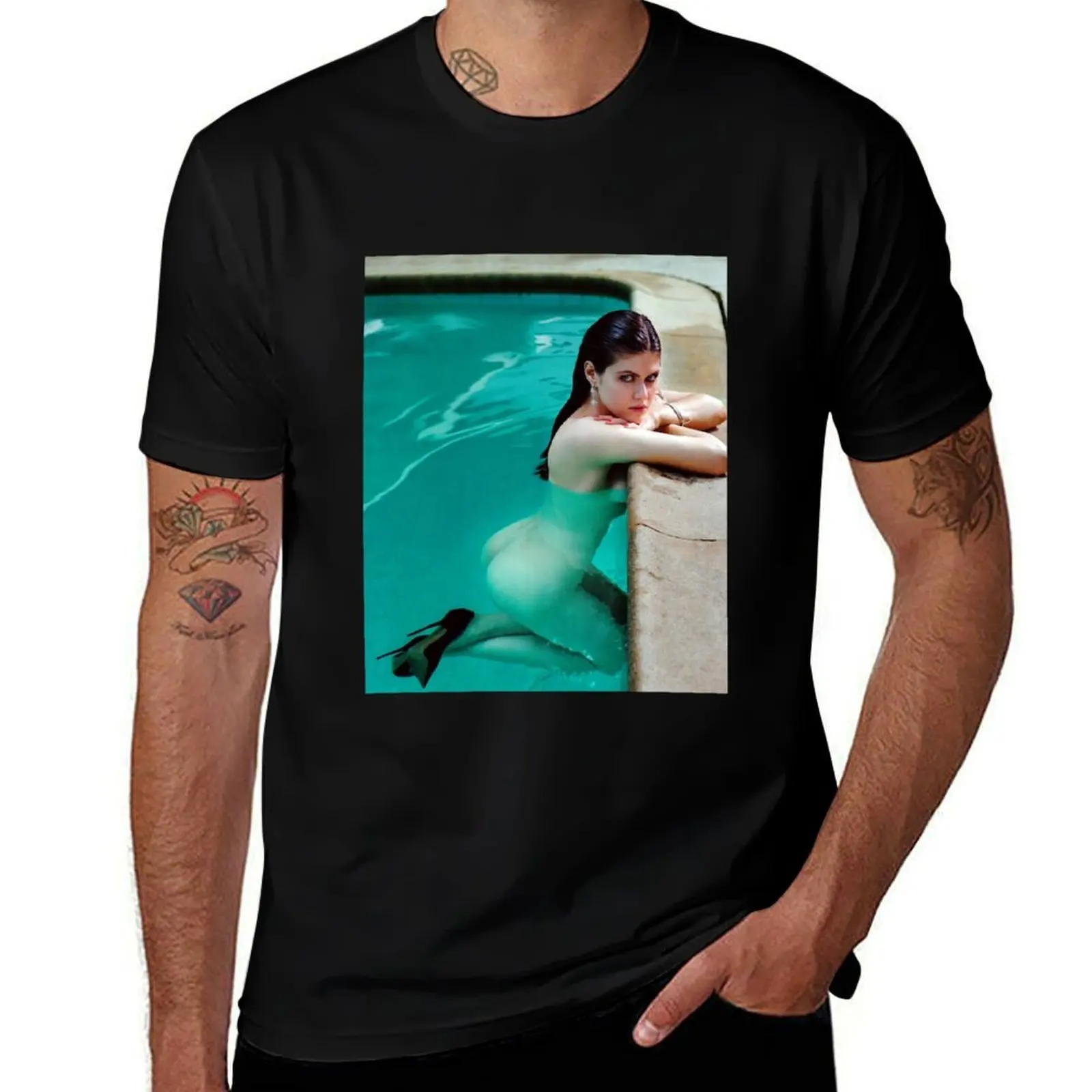 Camiseta con estampado de estilo urbano, camiseta retro con estampado de Adventure Legend Lightning Thief Bathe Beauty Alexandra Daddario