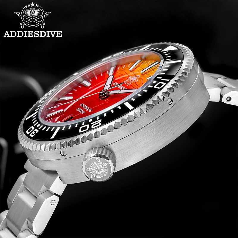 ADDIESDIVE Orologio da uomo 100Bar Impermeabile BGW9 Super luminoso AD2526 Vetro zaffiro 8215 Movimento Orologi meccanici automatici